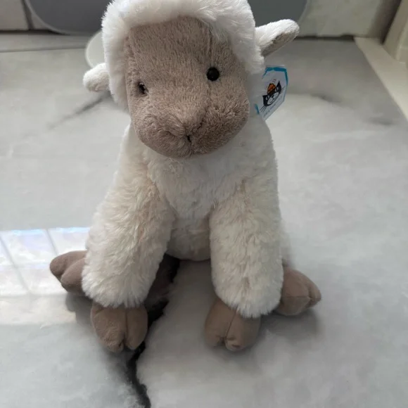 Jellycat Cream and Brown Stuffed Lamb - Picture 2 of 8